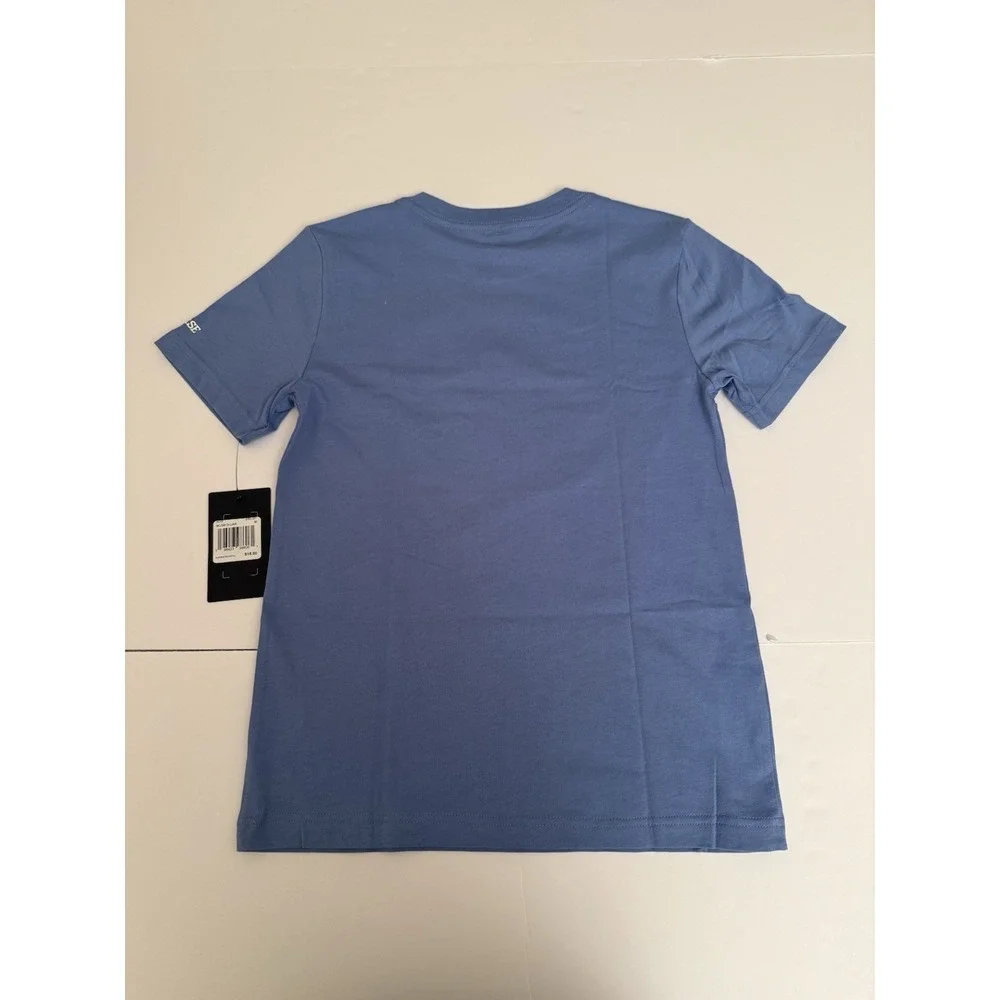 Converse Boy T-Shirt Medium Blue Yellow Shoes Casual School Allstar Kids M NWT